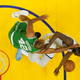 Al Horford (l.) chops Draymond Green.